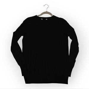 Everlane 100% Wool Black Crew Neck Sweater ling sleeve SZ S